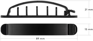Кабельный органайзер с зажимом - набор из 6 шт., черный