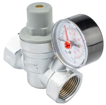 REDUKTOR CIŚNIENIA WODY Z MANOMETREM 1'' DN25 REGULATOR 1,5-6,5 BAR DAMIX