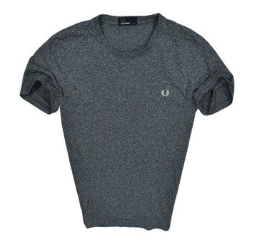 FRED PERRY Szara Logowana Koszulka Męska Basic / M