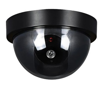 ATRAPA KAMERY PRZEMYSŁOWEJ MONITORING KAMERA KOPUŁKA MIGAJĄCA DIODA LED