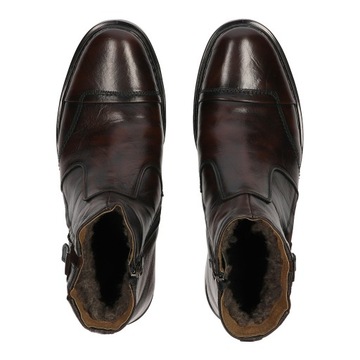 BUTY MĘSKIE SZTYBLETY SKÓRZANE POLSKIE ZIMOWE TRZEWIKI MEDARD 366KB R42