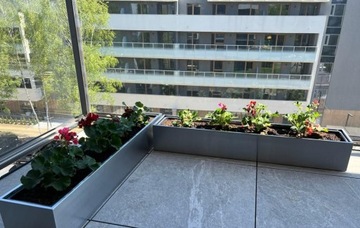 QB80 skrzynka na kwiaty -stal nierdzewna