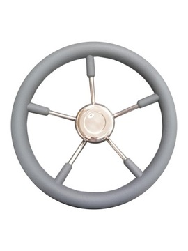 KIEROWNICA 350 MM, SZARA OBRĄCZ PVC, STALOWE RAMIĘ