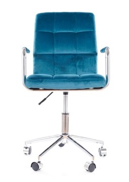 FOTEL MŁODZIEŻOWY OBROTOWY Q022 turkus VELVET SIG