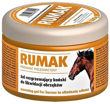 RUMAK żel rozgrzewający dla koni 500g - na obrzęki
