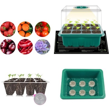 НАБОР ДЛЯ ПРОРАЩИВАНИЯ РАСТЕНИЙ С ПРОЗРАЧНЫМИ КРЫШКАМИ, САД, ТЕПЛИЦА