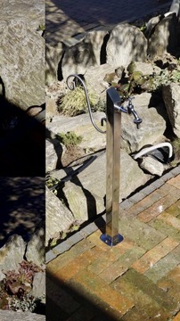 Hydrant Ogrodowy 70 cm Kran INOX „Kwadrat” Dolny