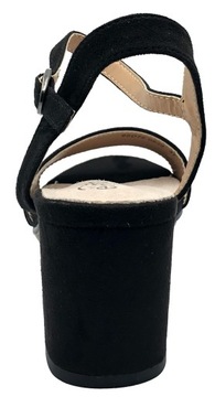 Элегантные черные босоножки на каблуке EVENTO 37