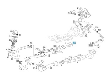 ПРОКЛАДКА ТЕПЛООБМЕННИКА ORG MERCEDES OM642