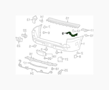 DRŽÁKY NÁRAZNÍKU LEXUS LX570 15- 5215560120