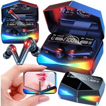 SŁUCHAWKI BEZPRZEWODOWE POWERBANK WYŚWIETLACZ LED