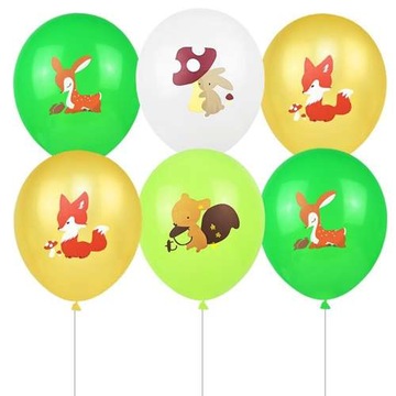 Balony lateksowe Leśne Zwierzęta 30 cm 10szt
