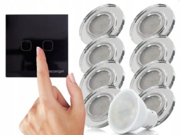 OPRAWKA HALOGEN 8x TAŚMA LED +PODWÓJNY WŁĄCZNIK