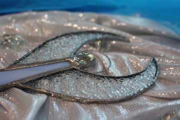 Современный стеклянный ангел, синий Тиффани.