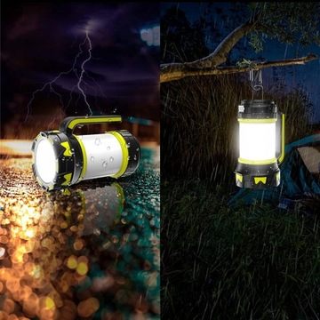 ВОДОНЕПРОНИЦАЕМЫЙ СВЕТОДИОДНЫЙ ФОНАРЬ ДЛЯ КЕМПИНГА 3 В 1 ЗВЕЗДОЧКА ТУРИСТИЧЕСКАЯ ЛАМПА POWERBANK