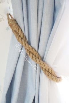 UPIĘCIE DO ZASŁON BOHO STYL LINA JUTOWA NATURALNA