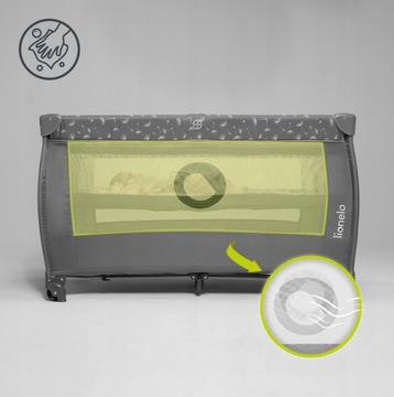 ДВУХЯРУСНАЯ кроватка Lionelo Stefi Plus Манеж на колесах