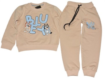 BLUEY piękny komplet dres 122-128 7-8 joggersy BINGO i Bluey bawełna