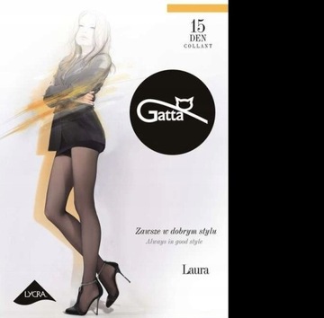 Gatta Laura 15den rajstopy lycra nero 4