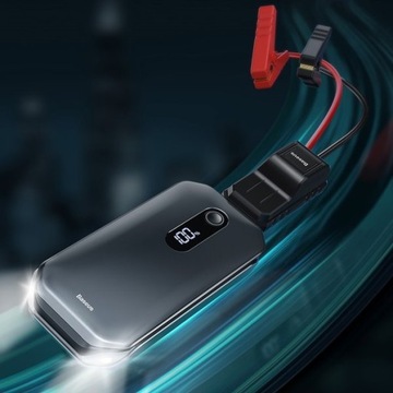 BASEUS POWER BANK JUMP STARTER START BOOSTER TORCH 12000 мАч + ЗАЖИМЫ