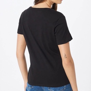 Tommy Jeans t-shirt koszulka damska Regular Fit czarna DW0DW14616-BDS L