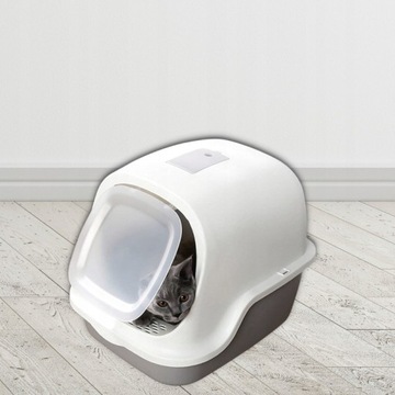 НАСОР ДЛЯ КОШКИ, БОЛЬШОЙ, ПРОЧНЫЙ, ПРОЧНЫЙ, ЗАКРЫТЫЙ С НАПОЛНИТЕЛЕМ, ФИЛЬТРОМ, ЛОПАТКОЙ