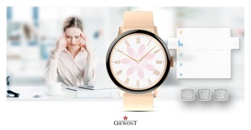 Умные часы Giewont Pink GW330-1 Силиконовый ремешок из розового золота и розовой пудры