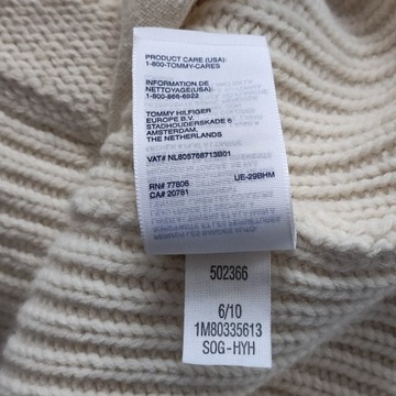 40 TOMMY HILFIGER sweter kardigan jak merino wełna lambswool angora rabbit