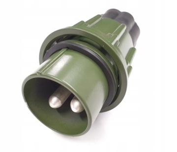 Wtyczka Metalowa 24V 2pin Zaciskane NATO