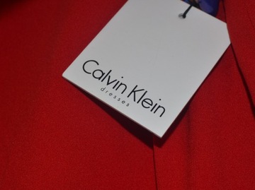 Czerwona ołówkowa sukienka Calvin Klein, XS