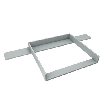 Szary Przewijak Prosty na Komodę Hemnes 8 Szuflad Nakładka Sklejka78x80 cm