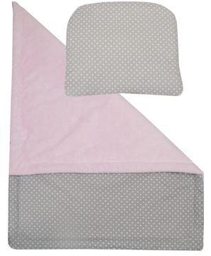 КОМПЛЕКТ ПОСТЕЛЬНОГО ПРИНАДЛЕЖНОСТИ + ВСТАВКА + МАТРАС ГОРОШИЙ/РОЗОВЫЙ