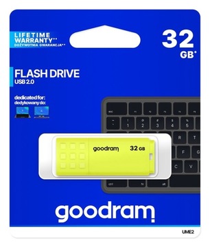 GOODRAM Pendrive UME2 32 ГБ USB 2.0 Желтый