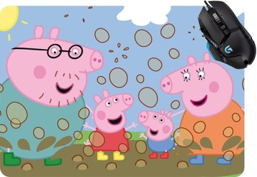 PERSONALIZOWANA Podkładka Pod Myszkę ŚWINKA PEPPA