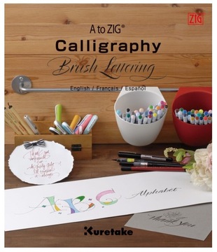 Książka do nauki kaligrafii Kuretake Brush Letter