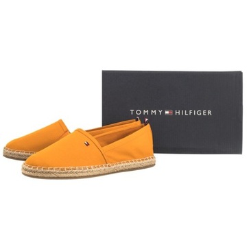 Buty Espadryle Tommy Hilfiger Basic Flat Espadrille Rich Pomarańczowe