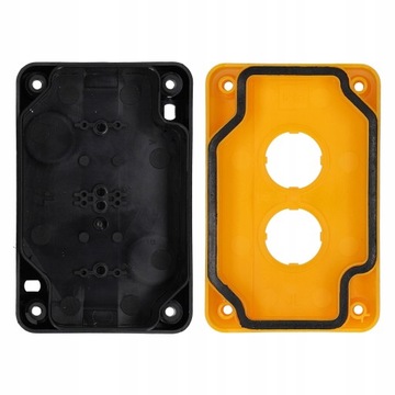 ПАНЕЛЬ УПРАВЛЕНИЯ ПУСТАЯ, 2 КНОПКИ, ОТВЕРСТИЯ, ЖЕЛТЫЙ