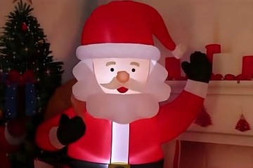 БОЛЬШОЙ САНТА НАДУВНОЙ, С ПОДСВЕТКОЙ, САМОНАДУВАЮЩИЙСЯ СВЕТОДИОД, 180 СМ XXL