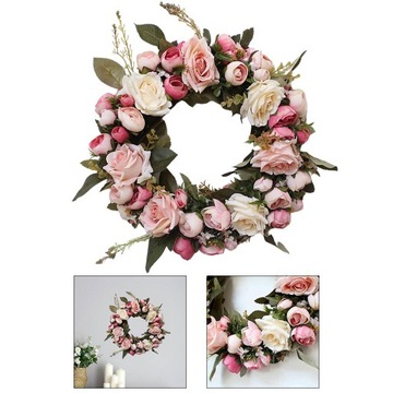 Винтажная весенняя гирлянда, висячая роза, свадебный венок, красная роза C