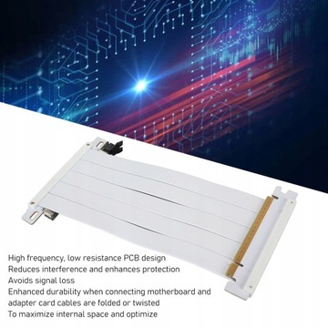 KABEL RISER PCIE 4.0 X16 SZYBKI ELASTYCZNY DWUST