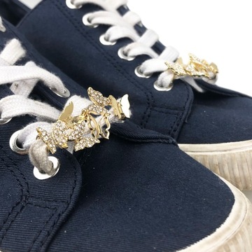 2 УКРАШЕНИЯ для обуви Шнурки Запонки Бабочки, стразы