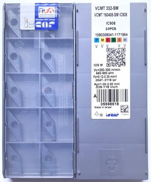 Płytki VCMT 160408 IC 908 ISCAR