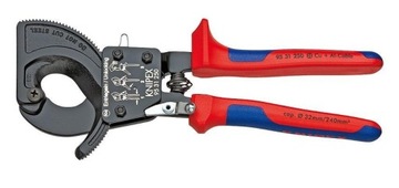 KNIPEX NOŻYCE DO KABLI Z MECHANIZMEM ZAPADKOWYM