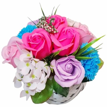 Мыло цветы букет розы гортензии ароматные ПОДАРОК ​​НА ДЕНЬ МАТЕРИ