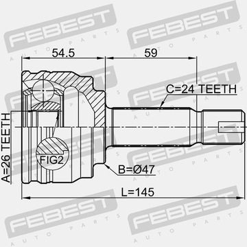 KLOUB HNACÍ FEBEST 0410-A13