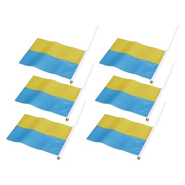 10 zestaw ukraińska podręczne flagi Mini