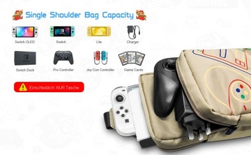 Сумка-рюкзак через плечо, совместимая с Nintendo Switch/Switch OLED, SNES
