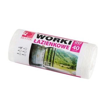 WORKI NA ŚMIECI ŁAZIENKOWE 20L 40SZT
