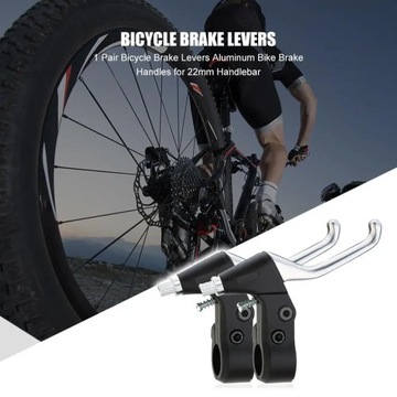 1 Pair Bicycle Brake Levers Aluminum Bike Cycling 22mm Handlebar Brake Hand