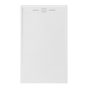 BRODZIK PRYSZNICOWY KAMIENNY PROSTOKĄTNY SLIM DEKO BIAŁY 100x80 CM